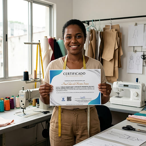 Aluna do Curso de Corte e Costura