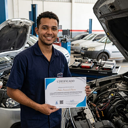 Aluno do Curso de El�trica Automotiva