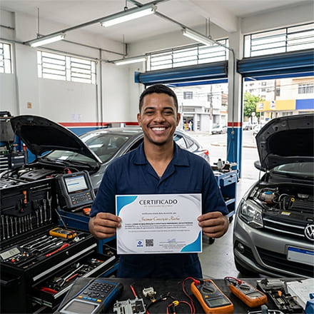 Aluno do Curso de Eletricidade Automotiva