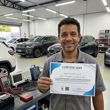 Aluno do Curso de Eletricista Automotivo