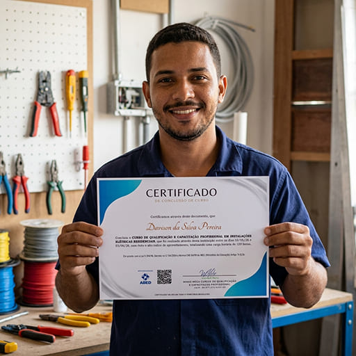 Aluno do Curso de Eletricidade Residencial