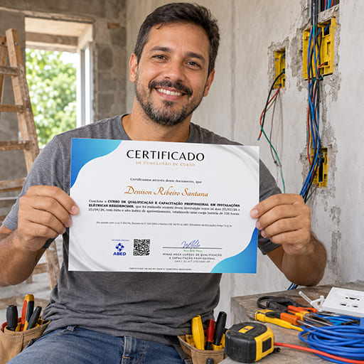 Aluno do Curso de Eletricista Residencial