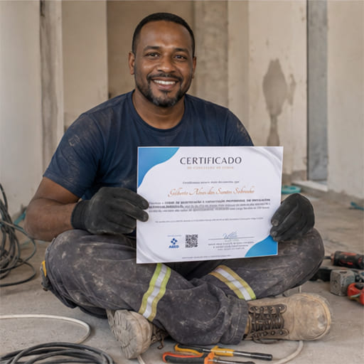 Aluno do Curso Completo de Eletricista Residencial