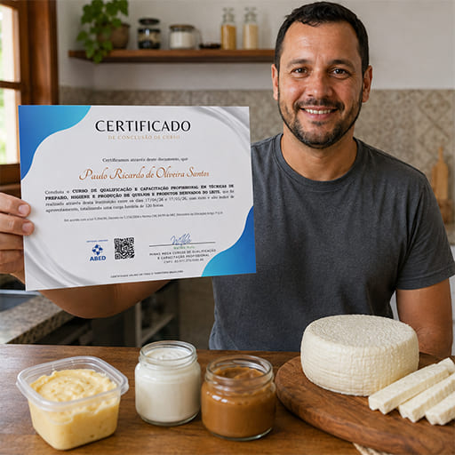 Aluno do Curso de Fabrica��o de Queijos e Latic�nios