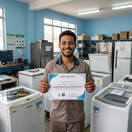 Aluno do Curso de Refrigera��o Dom�stica