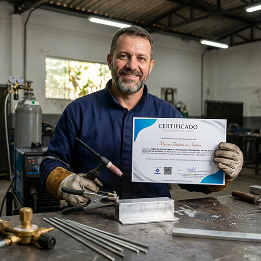 Aluno do Curso de Soldador de Alum�nio