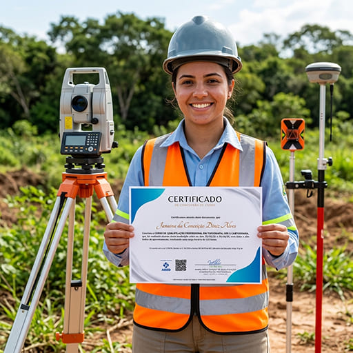 Aluna do Curso de Topografia, GPS e Cartografia
