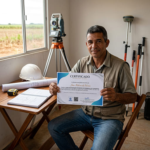 Aluno do Curso de Topografia, GPS e Cartografia